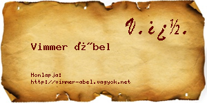 Vimmer Ábel névjegykártya
