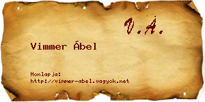 Vimmer Ábel névjegykártya